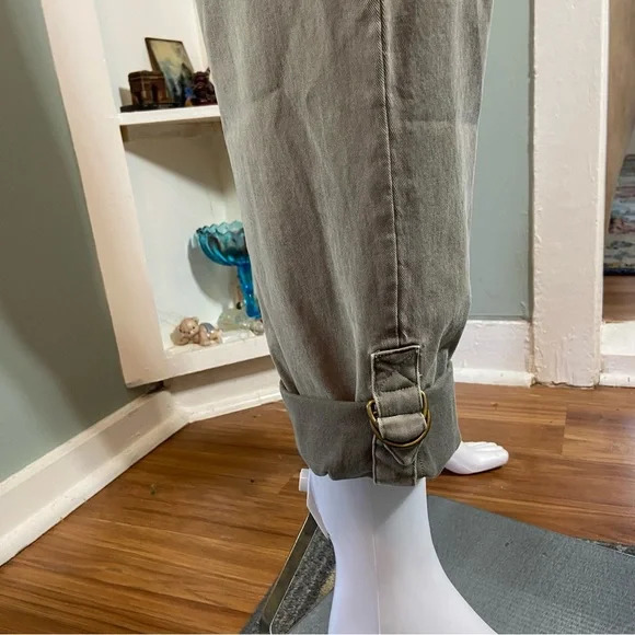 Soft Surroundings Convertible Olive Green Pants Capri Cropped XSmall XS - Picture 9 of 14